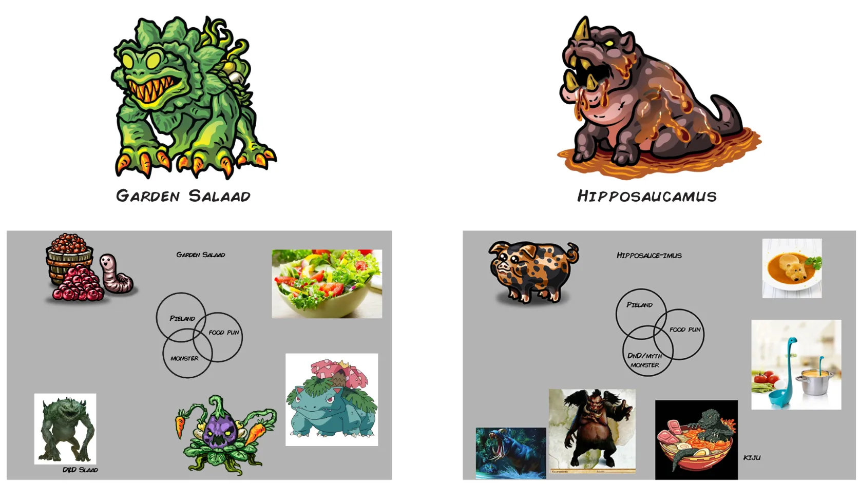 Monster card art direction