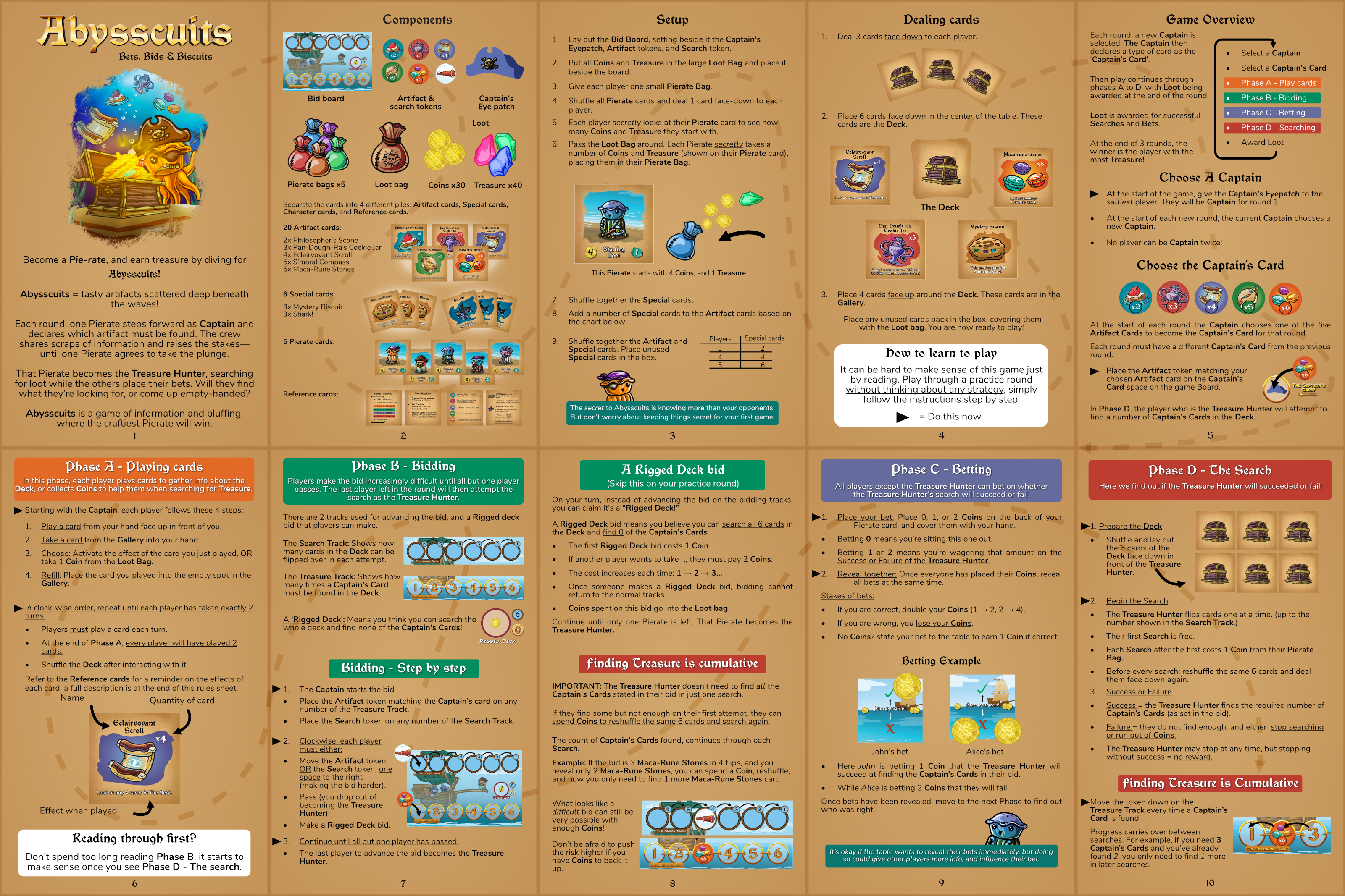 Abysscuits — rules spread